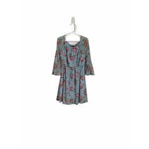 Ransom Girl Blue Floral Bell Sleeve Dress 7